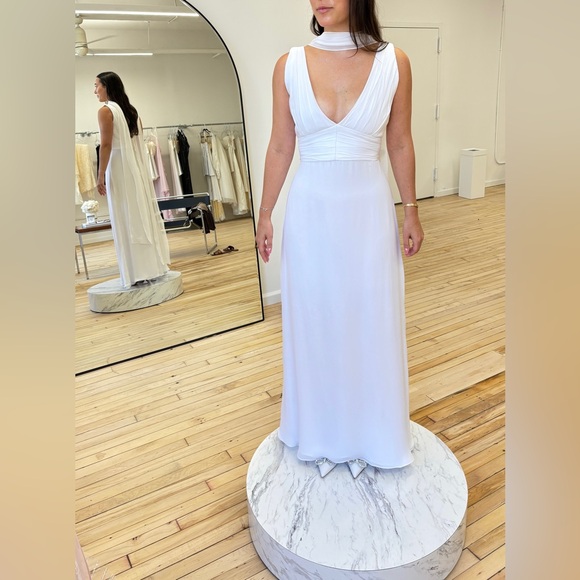 Custom UNDONE by Kate dress with neck scarf - fits size 2/4 - Picture 2 of 7